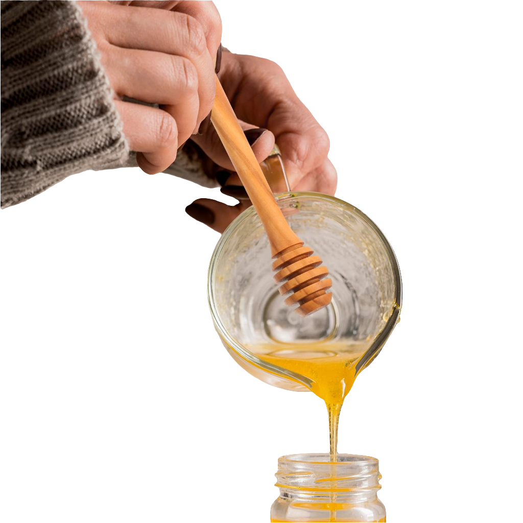 Drizzle sweet moments 🍯  ✨️ This handcrafted Olive Wood Honey spoon adds a rustic touch to your kitchen.        Natural. Elegant. Calacasa